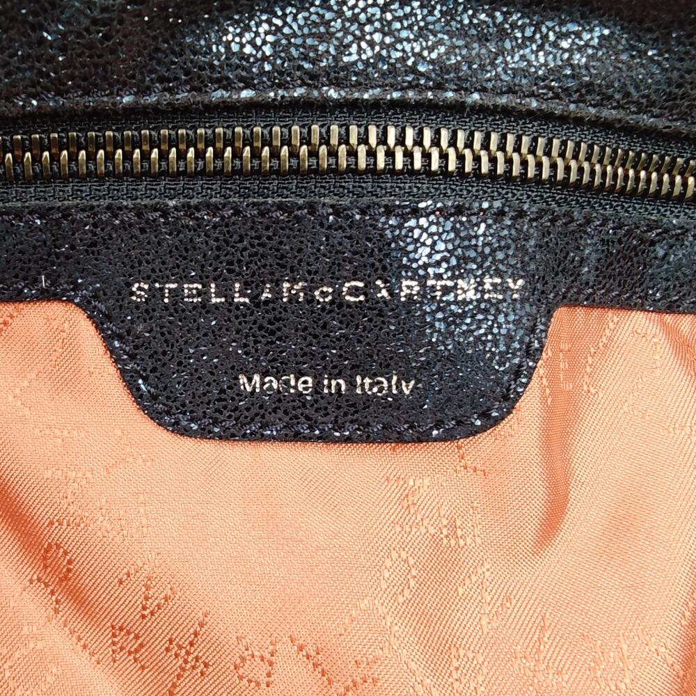 Stella McCartney Falabella Metallic Faux Suede Chain Tote Bag - Picture 9 of 12